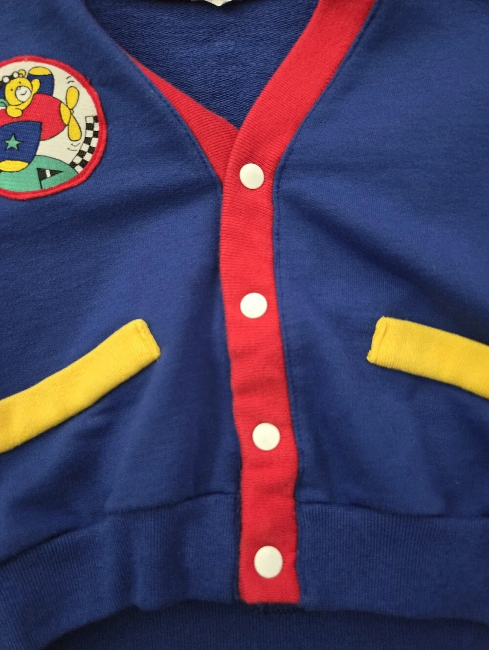 VTG Toddler 4T Matched Set Checked Suspender Pants Jacket Airplane Colorblock